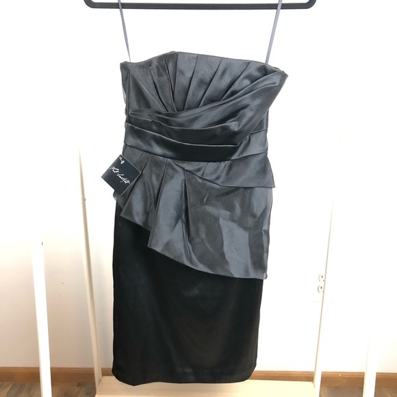 NWT White House Black Market Black Strapless Cocktail Dress 00 - Picture 3 of 10